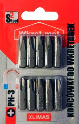 HROTY SKRUTKOVAČA BIT PH3 25MM 10 KS kríž