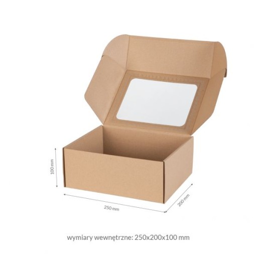 Kartónová darčeková krabička s okienkom 25cm*20cm*10cm