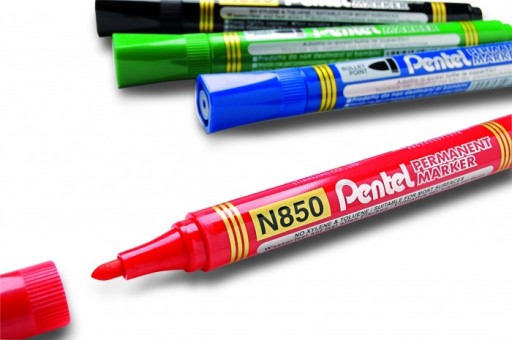 PENTEL N850 ZNAČKOVAČ ČERVENÝ KRUHÝ PERMANENT PRE RÔZNE POVRCHY