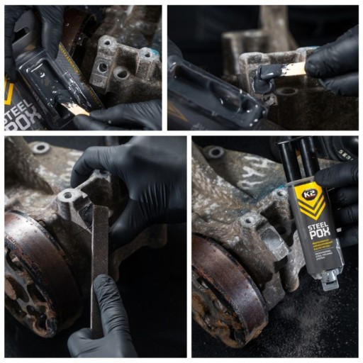 K2 STEELPOX METAL GLUE epoxidové, zváranie za studena, tekutý kov B477
