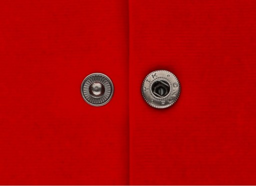 Alfa patentky, čierny nikel, 15 mm, 10 kusov