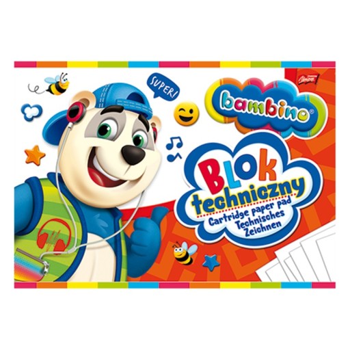 Technický blok Biely A3 10 listov 190g Bambino