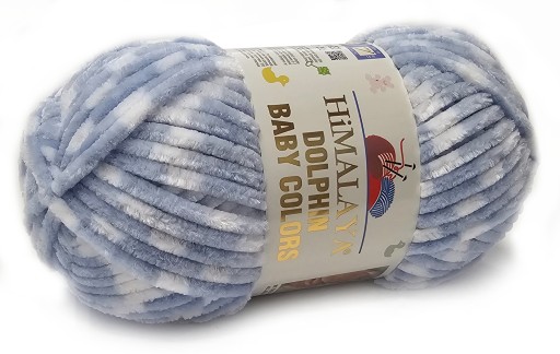 HIMALAYA HRUBÁ priadza DOLPHIN BABY COLORS 80430 modrá a biela