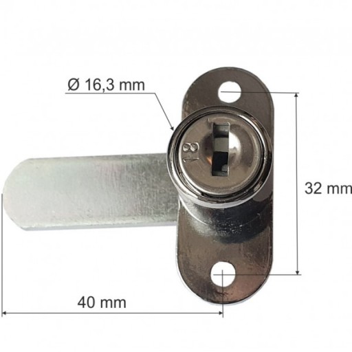 ZÁMKA NA NÁBYTOK, ZÁSUVKY, ŠATNÍK: EURO-LOCK 5811