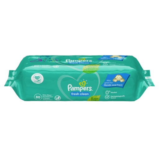 Pampers Fresh Clean vlhčené obrúsky 80 ks