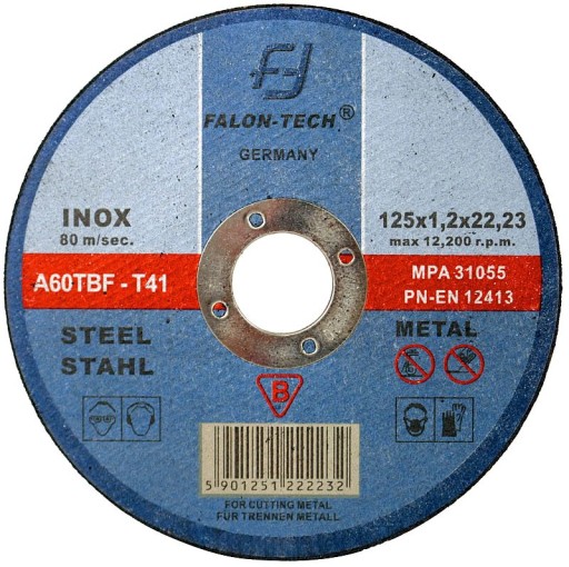 INOX DISK 125X1,2mm NA REZANIE KOVOVEJ OCELE LIATINY INOX DROT 125MM 1,2MM