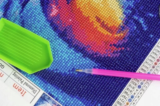 5D diamantová výšivka Japonská záhradná mozaika obrázok riečnych stromov