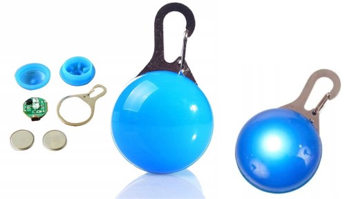 LED prívesok pre psa na obojku Keychain Keychain svieti