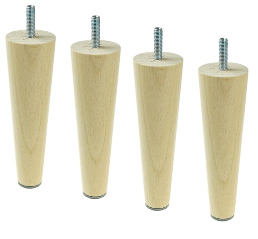 Noha 15 cm, buková noha, buková nábytková noha, kužeľová noha na nábytok, lakovaná