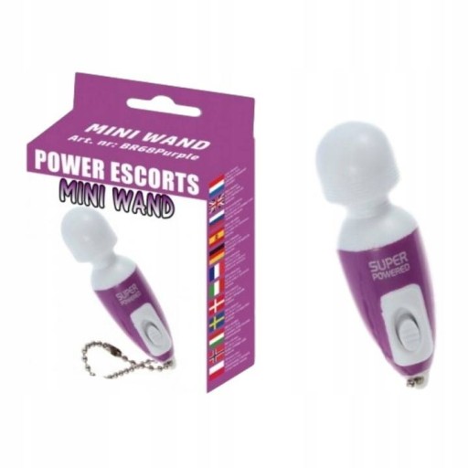 Prívesok na kľúče Power Escorts Mini Wand Purple Vibrator