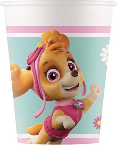 Paw Patrol Skye a Everest Nickelodeon papierové poháre, 200 ml, 8 ks