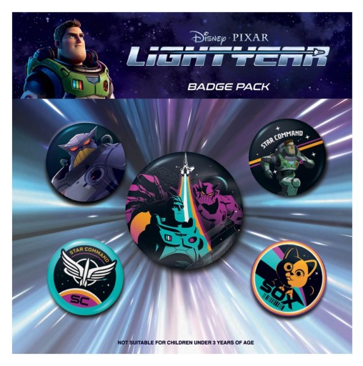 Buzz Lightyear - odznaky, odznaky, odznaky, 5 kusov