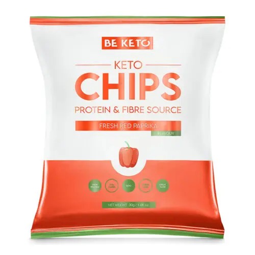 BeKeto Keto Chips - Čerstvá červená paprika 30g