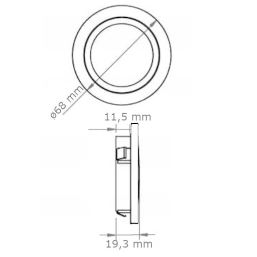 LED pod skrinkové osvetlenie 2W neutrálne 4000K sivá