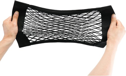 TAŠKA SIEŤKA NA KUFOR AUTA S VELKÝM VRECKOM NA VELCRO 80x25cm