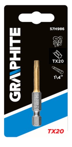 GRAFITOVÝ SKRUTKOVACÍ BIT TX20x50MM 1/4' 57H986