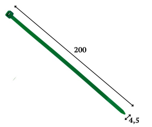 KABELOVÉ VIAZAČKY ZELENÉ KABELOVÉ VIAZAČKY 4,5x200