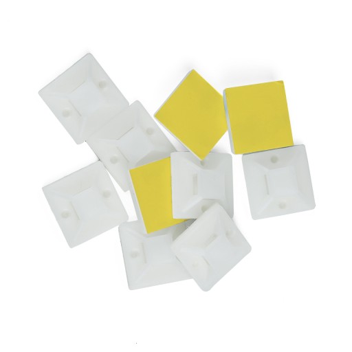 10x SAMOLEPIACI ORGANIZÁTOR KÁBLOV DRŽIAK KÁBLOV LEPIDLO 20x20mm