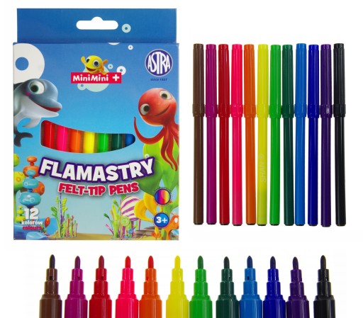 Popisovače 12 farieb Mini Mini Astra 0573