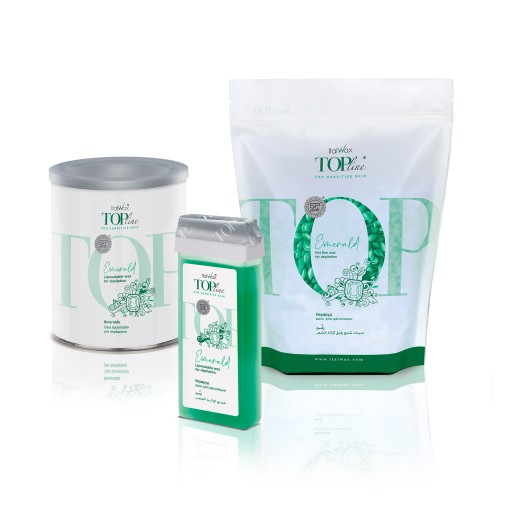 ItalWax Depilačný voskový valček TOP LINE EMERALD 100ml PREMIUM