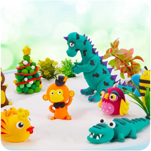 12 KS MAGICKÝ POLYMÉR PLAYSTINE SENSO FOAM CLAY FOAM CLAY CLAY