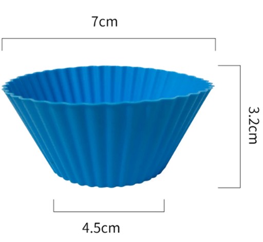 KOLÍČKY NA MUFFIN, SILIKÓNOVÉ, farebné KOŠÍKY NA MUFFIN, 6 ks.