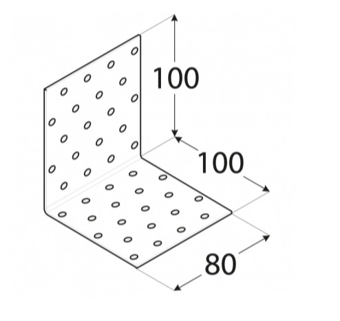 KM12 MONTÁŽNY UHOL KONEKTOR 100x100x80