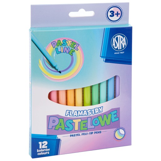 Pastelové fixky 12 farieb Astra