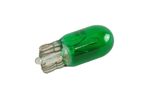 Celosklenená žiarovka 12V 5W T10 BOSMA W5W ZELENÁ
