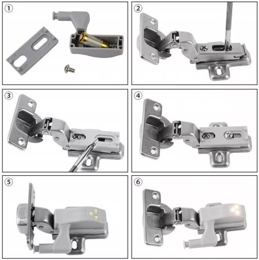 SVIETIDLO NA KRYT PÁNTU DVERÍ SKRINÍK 3 LED + batéria A23