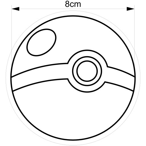 Pokemon Pokeball 1 vykrajovač na sušienky 8 cm