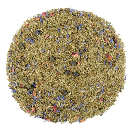 Yerba Mate DE GUARANA 400g WildPower arónia guarana okvetné lístky ruže chrpa
