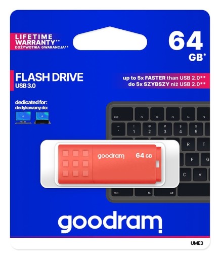 GOODRAM Pendrive UME3 64 GB USB 3.0 Orange