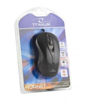 Myš TITANUM Hornet 3D TM103K (optická; 1000 DPI;