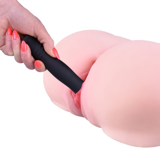 Pevný vibrátor prenikajúci do vagíny a konečníka