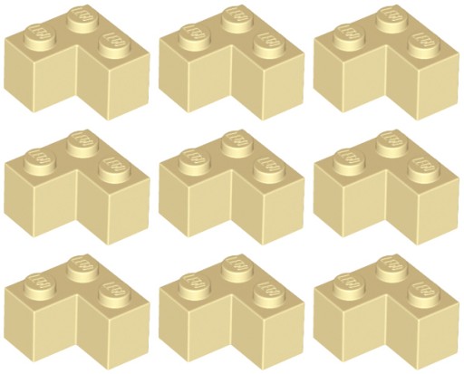 LEGO 2357 ROHOVÁ TEHLA 2x2 piesková NOVINKA (10g) 9 ks.
