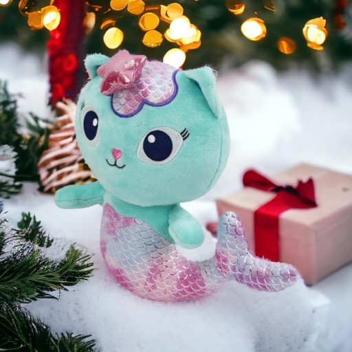 CAT HOUSE GABI MERMAN MAČKA METALICKÝ CHVOST HRAČKA CUDLING HRAČKA SWEET CAT 30cm