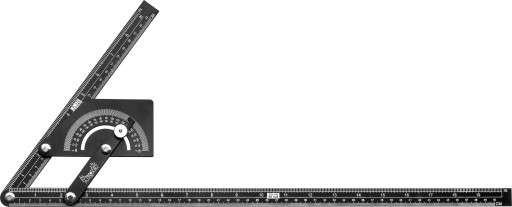 Nastaviteľný štvorcový uhlomer 180° 230 x 500 mm