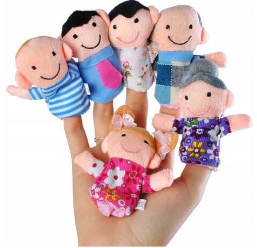 FIGER PUPPIES People Family Puppets 6 ks