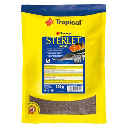 Tropické krmivo pre malé jesetery, potápavé granule pre jazierkové rybičky, 1L