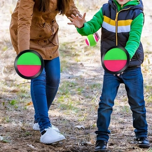 CHYŤOVAŤ LOPIČKU VELCRO HRA HÁDZAŤ CHAŤ PADLE + LOPTIČKA