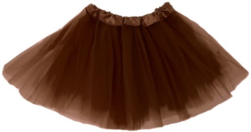 HNEDÝ tyl TUTU sukňový prevlek Medvedík na karnevalový ples 30cm