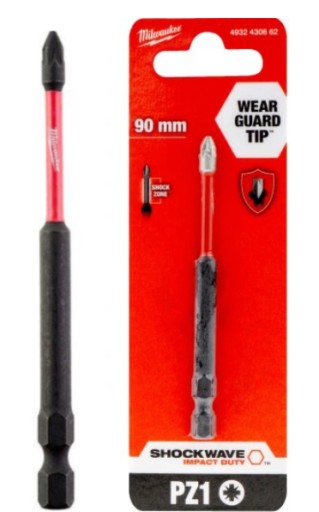 Nárazový hrot bitov Milwaukee PZ1/90mm hrot 1 ks.