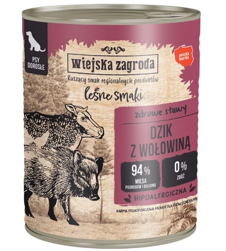 Wiejska Zagroda Leśne s príchuťou Diviak s hovädzím mäsom 800g