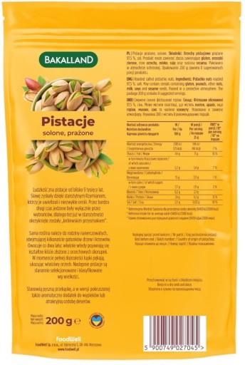 BAKALLANDSKÉ PISTÁCIE PRAŽENÉ V LÚPE 200G