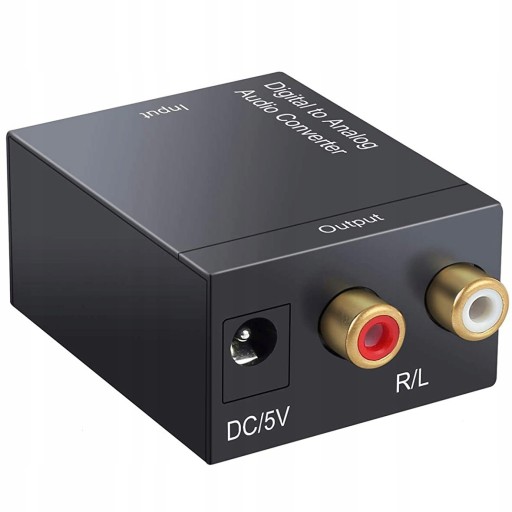 OPTICKÝ AUDIO CAD DIGITÁLNY NA ANALOGOVÝ KONVERTOR TOSLINK KOAXIÁLNY RCA CINCH