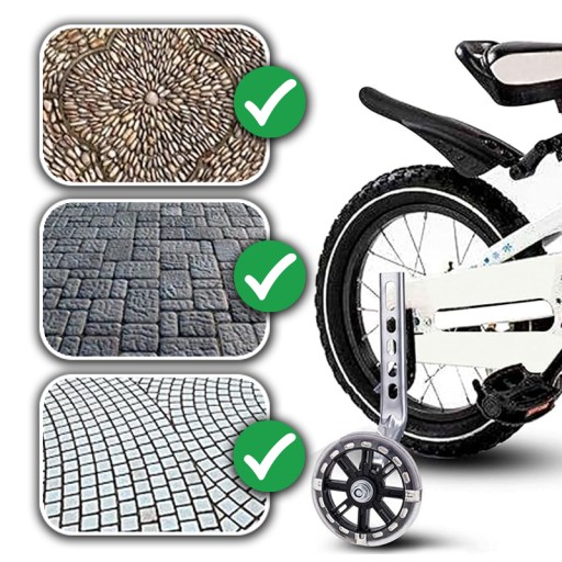 BOČNÉ GUMOVÉ BICYKLE 12-20' LED ŽIARENÉ FAREBNÉ UNIVERZÁLNE