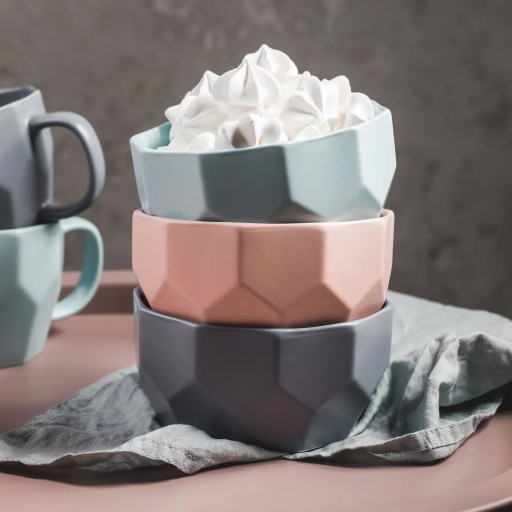 Porcelánová miska 400ml Diamond červená