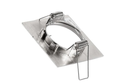 LUMINAIRE + päticová halogénová lampa GU10 strieborná HLINÍKOVÁ zapustená podhľadová