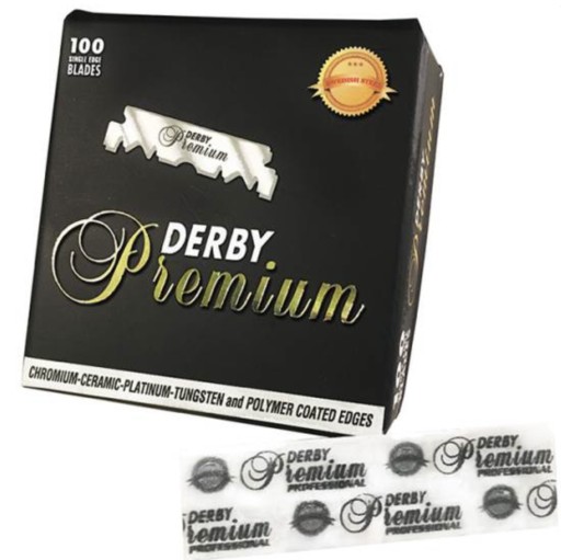 Polovičné žiletky Derby Premium 100 ks.